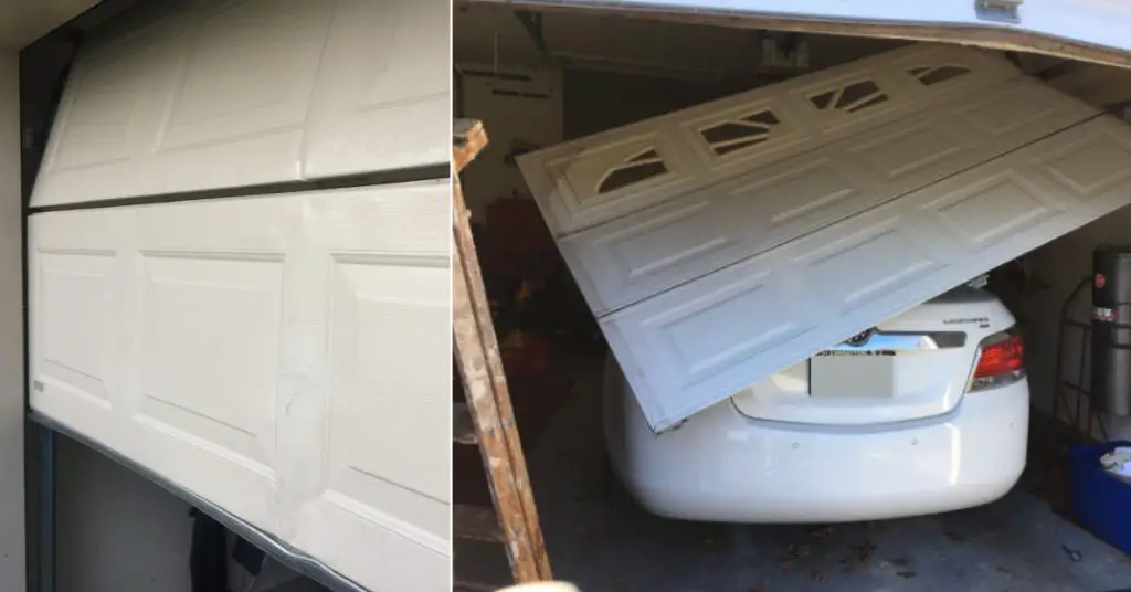 How to Fix Garage Door Hit by Car