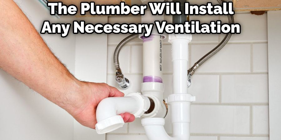 The Plumber Will Install Any Necessary Ventilation