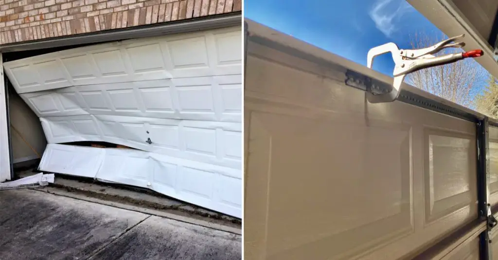 How to Fix a Bent Garage Door Panel