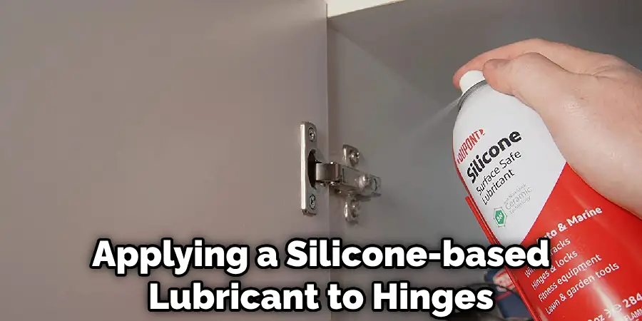 Applying a Silicone-based
Lubricant to Hinges