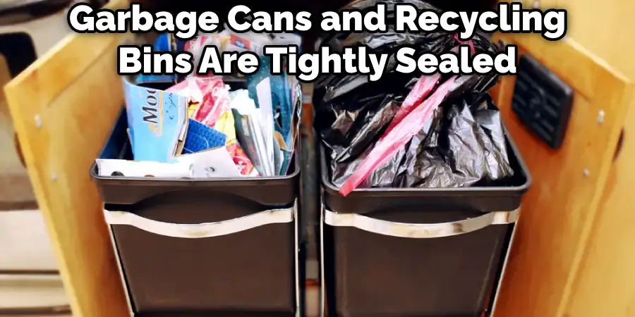 Garbage Cans and Recycling Bins Are Tightly Sealed